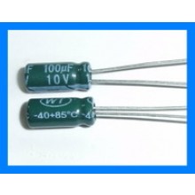 100uF 10V 105C Radial Electrolytic Capacitor 5x11mm