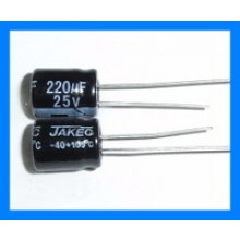 220uF 25V 105C Radial Electrolytic Capacitor 8x11mm