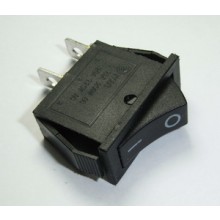 Rocker Switch Black ON/OFF SPST 15A 250VAC Panel Mount, Snap-In
