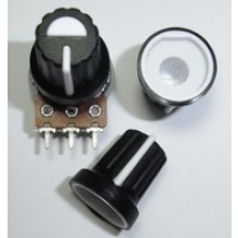 Black Plastic Knob with White Pointer