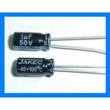 1uF 50V 105C Radial Electrolytic Capacitor 5x11mm