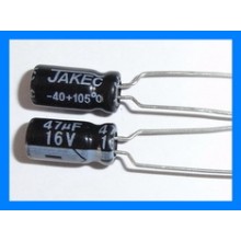 47uF 16V 105C Radial Electrolytic Capacitor 5x11mm