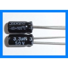 3.3uF 50V 105C Radial Electrolytic Capacitor 5x11mm