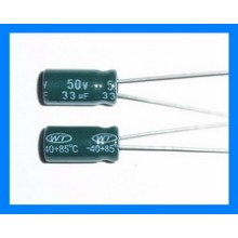 33uF 50V 105C Radial Electrolytic Capacitor 6x11mm