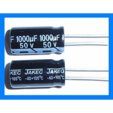 1000uF 50V 105C Radial Electrolytic Capacitor 13x26mm