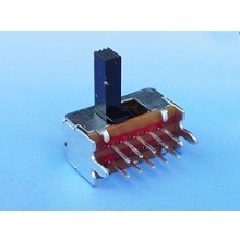 Slide Switch Side Knob 2P3T Through Hole 0.3A 50VDC
