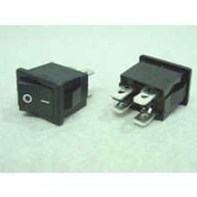 Rocker Switch Black ON/OFF DPST 6A 250VAC Panel Mount, Snap-In