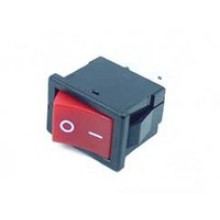 Rocker Switch Red ON/OFF DPST 6A 250VAC Panel Mount, Snap-In