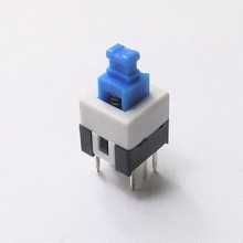 PUSH BUTTON SWITCH LATCHING DPDT 0.5A 50VDC 6x6mm