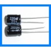 220uF 25V 105C Radial Electrolytic Capacitor 8x11mm