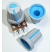 Blue Plastic Knob with Pointer