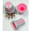 Pink Plastic Knob with Pointer