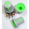 Green Plastic Knob with Pointer