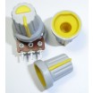 Yellow Plastic Knob with Pointer