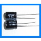 220uF 25V 105C Radial Electrolytic Capacitor 8x11mm