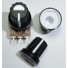 Black Plastic Knob with White Pointer
