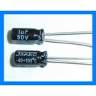 1uF 50V 105C Radial Electrolytic Capacitor 5x11mm