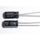 220uF 10V 105C Radial Electrolytic Capacitor 5x11mm