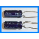 2.2uF 25V 105C Radial Electrolytic Capacitor 5x11mm