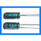 2.2uF 100V 85C Radial Electrolytic Capacitor 5x11mm