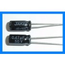 0.47uF 50V 105C Radial Electrolytic Capacitor 5x11mm