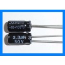 3.3uF 50V 105C Radial Electrolytic Capacitor 5x11mm
