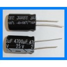 4700uF 25V 105C Radial Electrolytic Capacitor 16x26mm