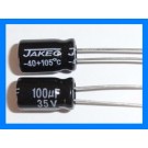 100uF 35V 105C Radial Electrolytic Capacitor 6x11mm