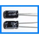 220uF 16V 105C Radial Electrolytic Capacitor 6x11mm
