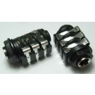 6.35mm 1/4" Stereo Insulated Unswitched Socket Jack