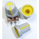 Yellow Plastic Knob with Pointer