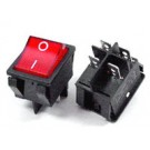 Rocker Switch Red ON/OFF DPST (with lamp) 16A 250VAC Panel Mount, Snap-In
