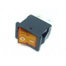 Rocker Switch ON/OFF SPST (with lamp) 6A 250VAC Panel Mount, Snap-In