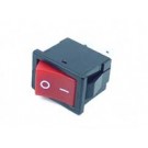 Rocker Switch Red ON/OFF DPST 6A 250VAC Panel Mount, Snap-In