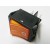 Rocker Switch Orange ON/OFF DPST (with lamp) 16A 250VAC Panel Mount, Snap-In