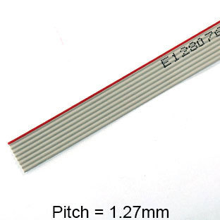 10 Conductor AWG 28 Flat Ribbon Cable 1FT (30cm) 