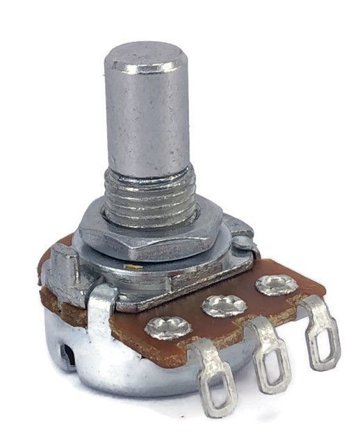 25K OHM Linear Taper Potentiometer Solder Lugs Round Shaft Dia: 6.35mm