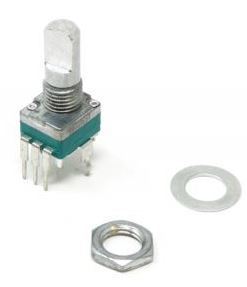 100K OHM Logarithmic Taper Potentiometer D Shaft PCB 9mm