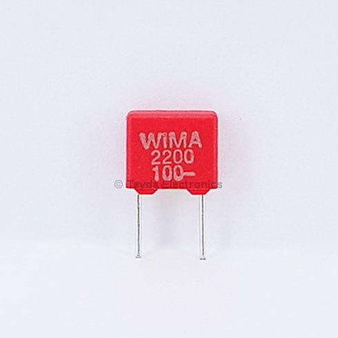 2.2nF 0.0022uF 100V 5% Polyester Film Box Type Capacitor WIMA FKS2