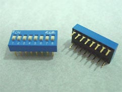 Dip Switch 5 Positions Silver Plated Contacts Top Actuated