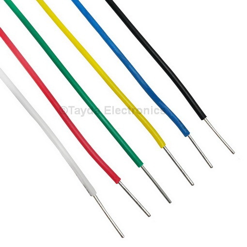 AWG 24 Black Hook-Up Wire 1FT (30cm) Solid