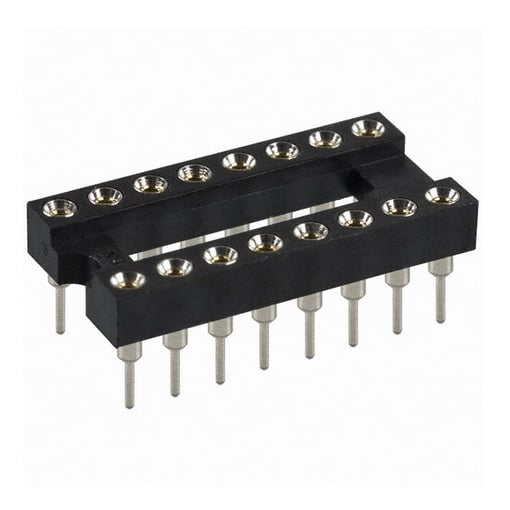 16 Pin Machine Tooled IC Socket