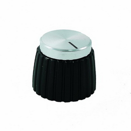 Marshall Black Silver Knob Shaft Diameter 6.35mm