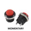 PUSH BUTTON SWITCH MOMENTARY Red Color SPST 3A 250VAC
