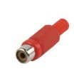 RCA Phono Female Plug Cable Mounting Red