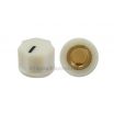 KN1250 ABS Fluted White Knob 15x11mm
