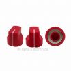 KN1611 ABS Fluted Red Knob 17x15mm