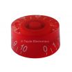 Red Gibson Style Speed Knob Embossed White Numbering