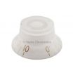 White Gibson Style Knob Embossed Gold Numbering
