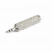 6.35mm Female to 3.5mm Male Stereo Audio Jack Adaptor Sliver Plated